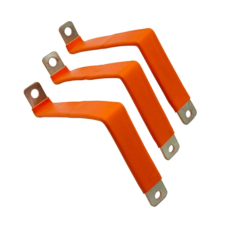 Connecteurs flexibles lamin&eacute;s en feuille de cuivre avec embouts
