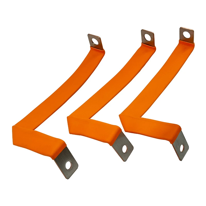 Connecteurs flexibles lamin&eacute;s en feuille de cuivre avec embouts