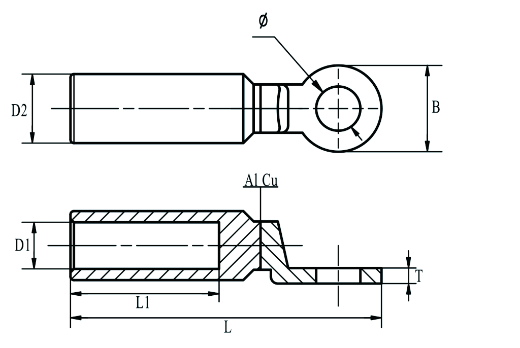 Cosses bimétalliques DTL-2