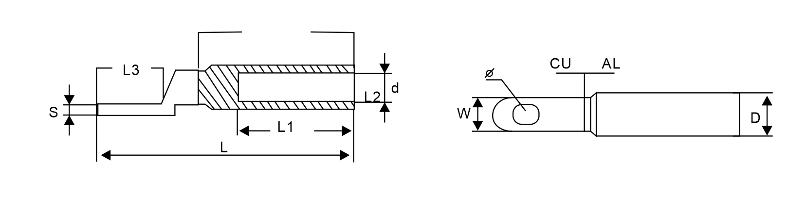 Cosses de câble bimétalliques MCCB
