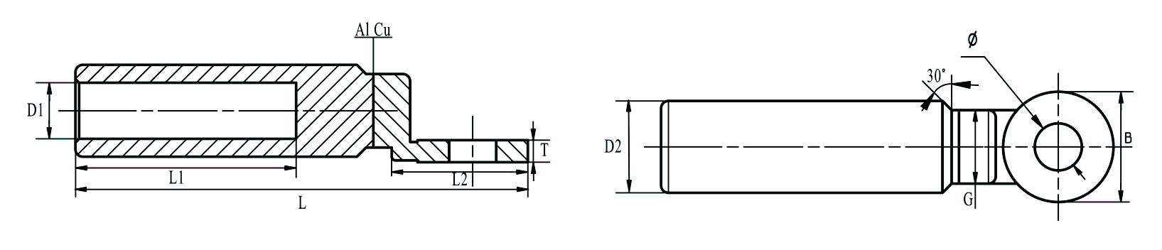 Cosses de câble bimétalliques BLF